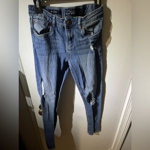 Lucky Brand girls size 12 distressed skinny jeans, gently worn